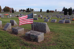 Veteran Flag on Grave